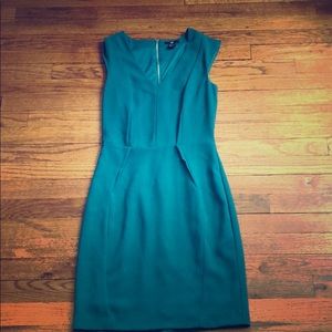 H&M Textured Emerald Fitted Dress